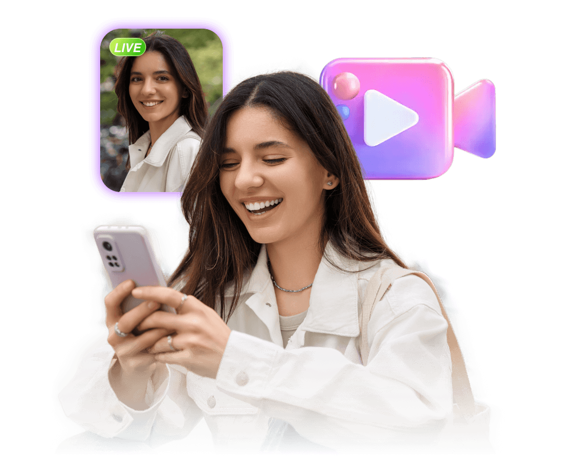 Watch live streams on ViaChat