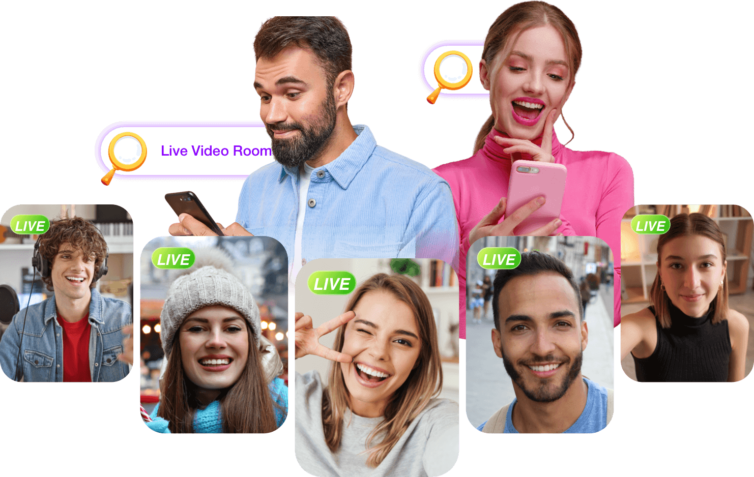 Live video rooms on ViaChat