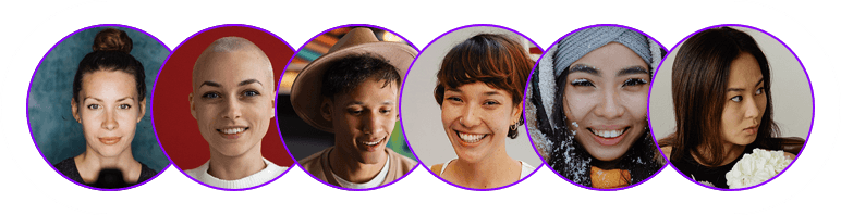 Diverse people connecting on ViaChat