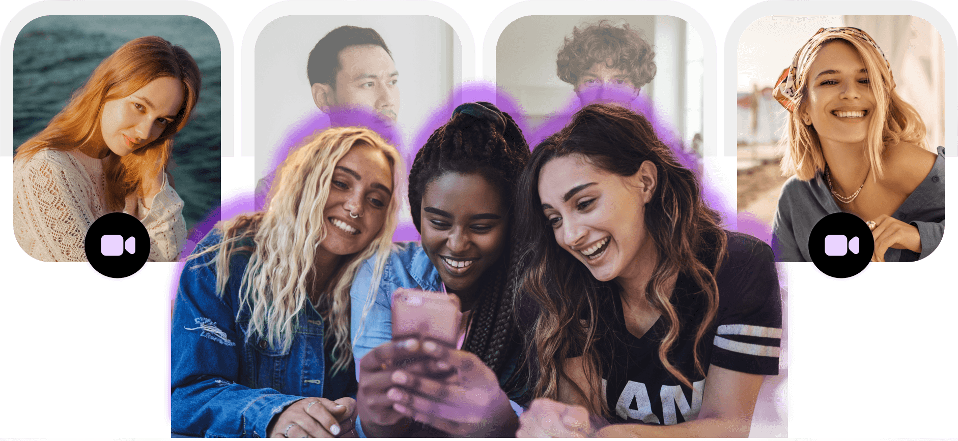 People connecting through ViaChat video chat platform