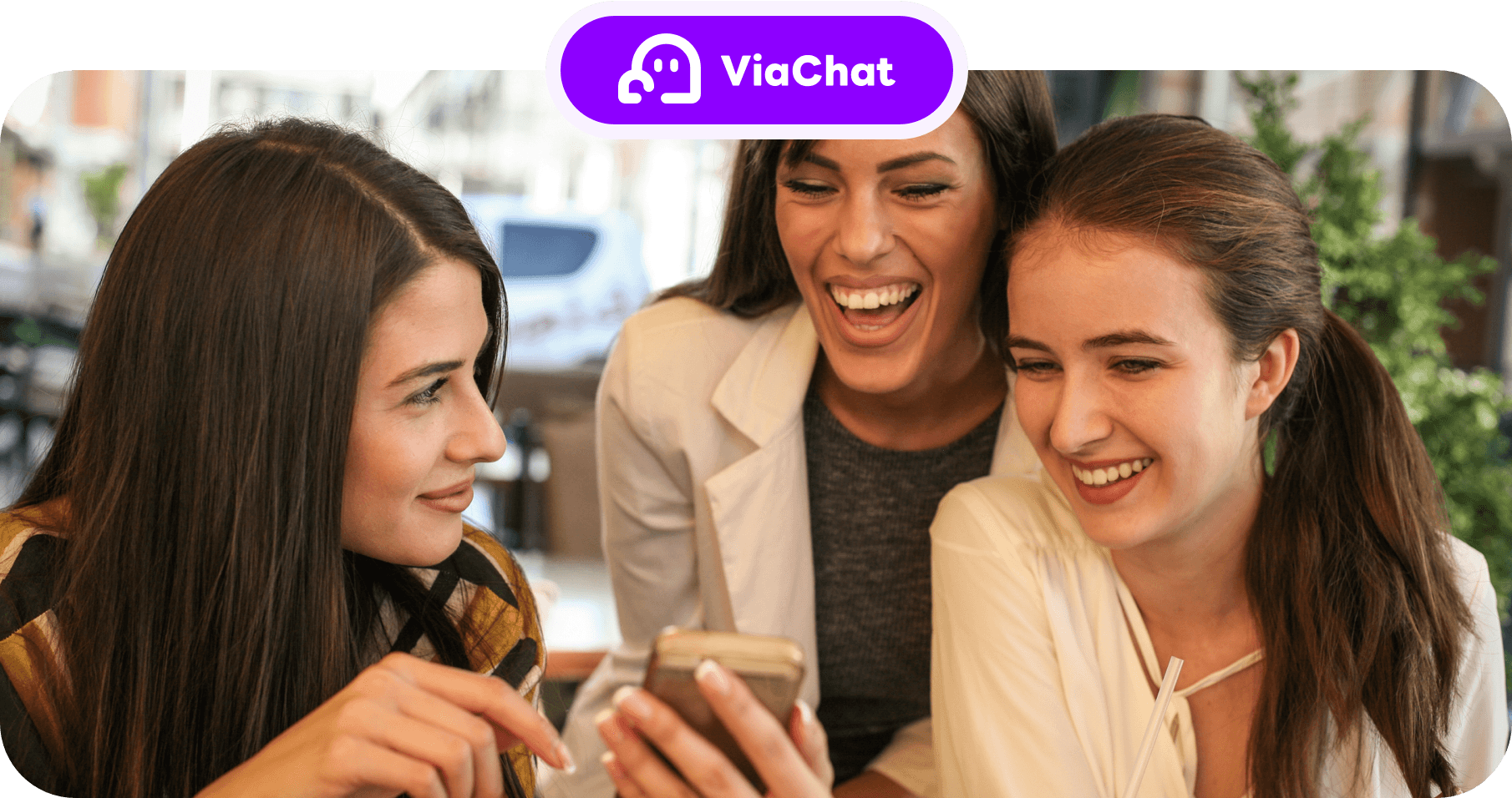 Women enjoying video chat online on ViaChat
